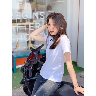 Áo thun basic trắng đen