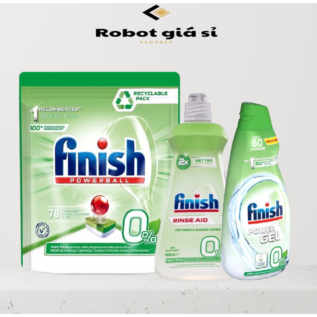 Viên rửa chén bát ECO, nước làm bóng ECO, gel rửa ECO Finish - chính hãng  [rẻ vô địch]