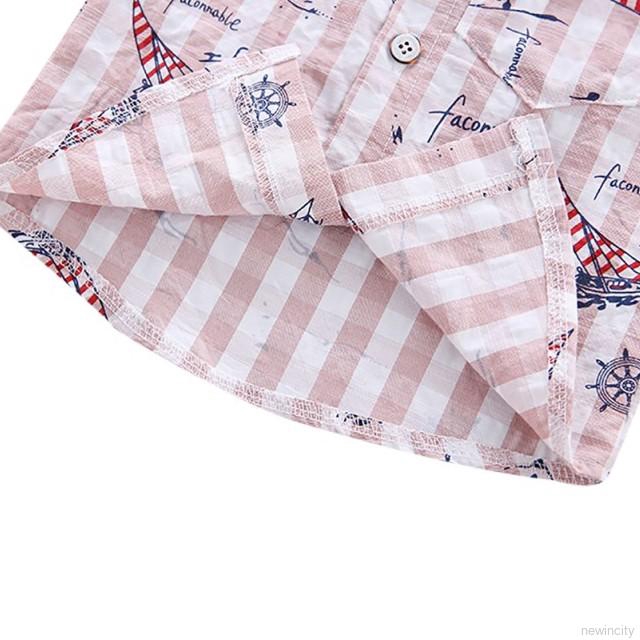 Set áo thun tay ngắn &amp; quần short cho bé trai phong cách Hàn Quốc