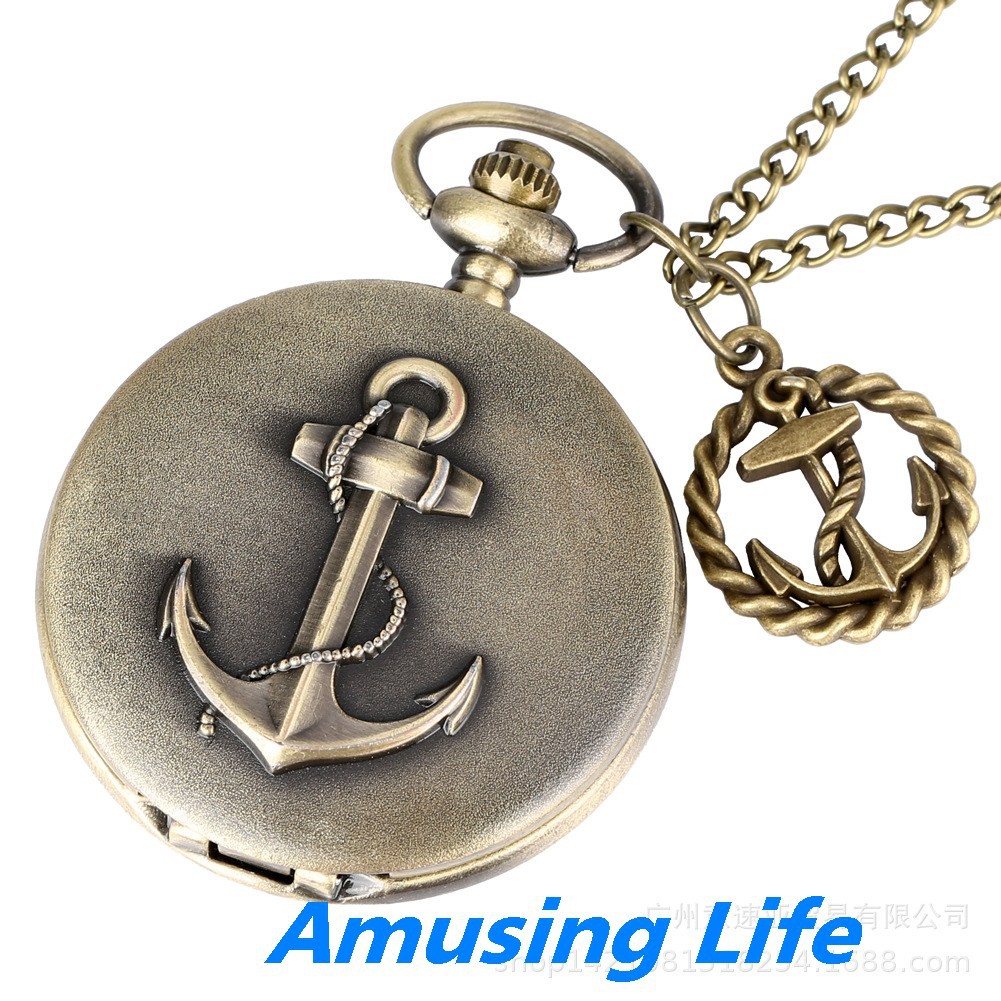 Quartz Pocket Watch Nhà Sản Xuất Cung Cấp Tinh Tế Neo Họa Tiết Đồng Hồ Bỏ Túi Nhỏ Neo Phụ Kiện Cổ Điển Nam Nữ Thạch Anh