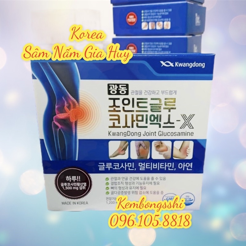 [HÀNG MỚI VỀ] Viên Uống Bổ Khớp Glucosamin KWANGDONG Hàn Quốc, Hộp 90V *1350mg