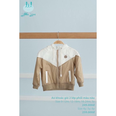 Áo khoác gió 2 lớp phối màu  Little love