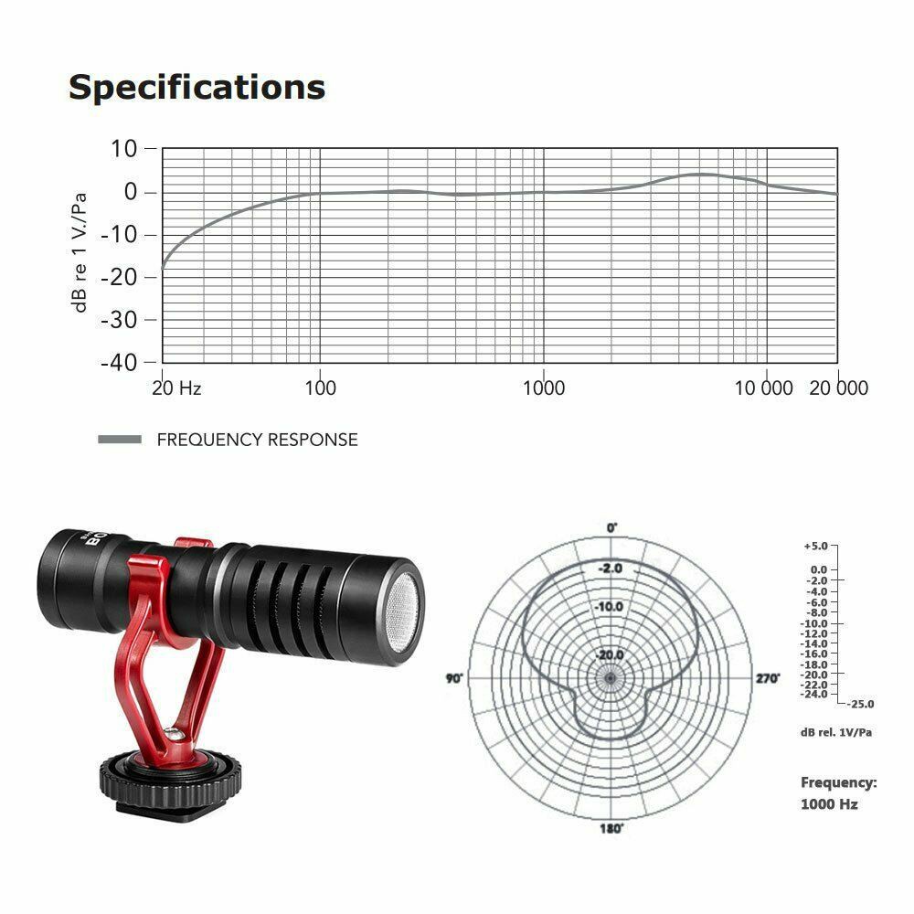 Micro Boya By-mm1 đầu cắm 3.5mm cho điện thoại thông minh Dslr