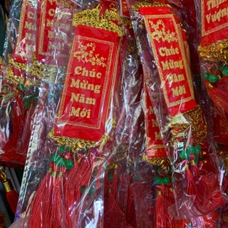 Combo 10 thẻ treo trang trí ngày Tết chữ Chúc Mừng Năm Mới