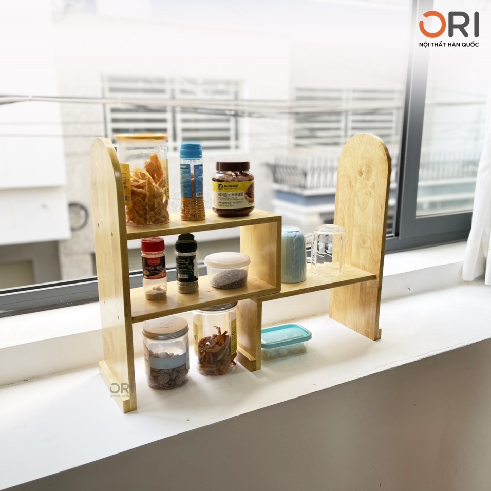 Kệ Đựng Gia Vị Hàn Quốc - Kệ Gia Vị Bằng Gỗ - CUP SHELF - ORI NỘI THẤT HÀN QUỐC