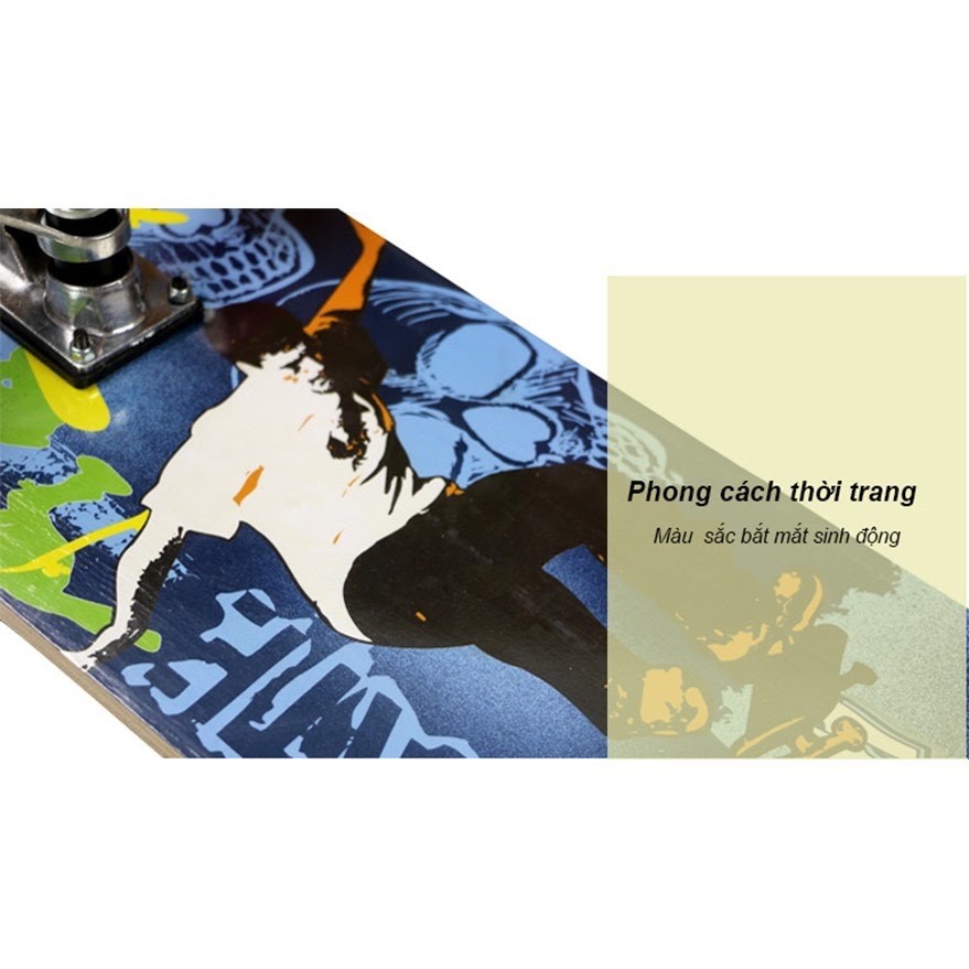 Bộ ván trượt mặt nhám + Bộ bảo hộ + Balo túi rút