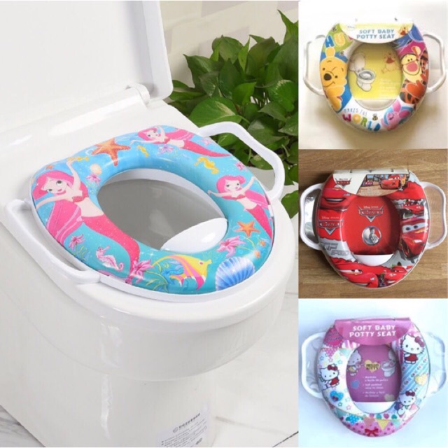 Ninikids: Ghế thu gọn bồn cầu có tay vịn hàng cao cấp cho bé, đồ dùng vệ sinh