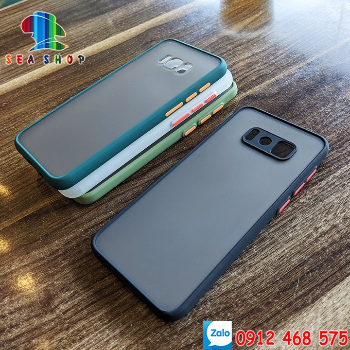 Ốp lưng Samsung S8 Plus SM-G955 viền nhựa dẻo chống sốc - Mặt lưng nhám