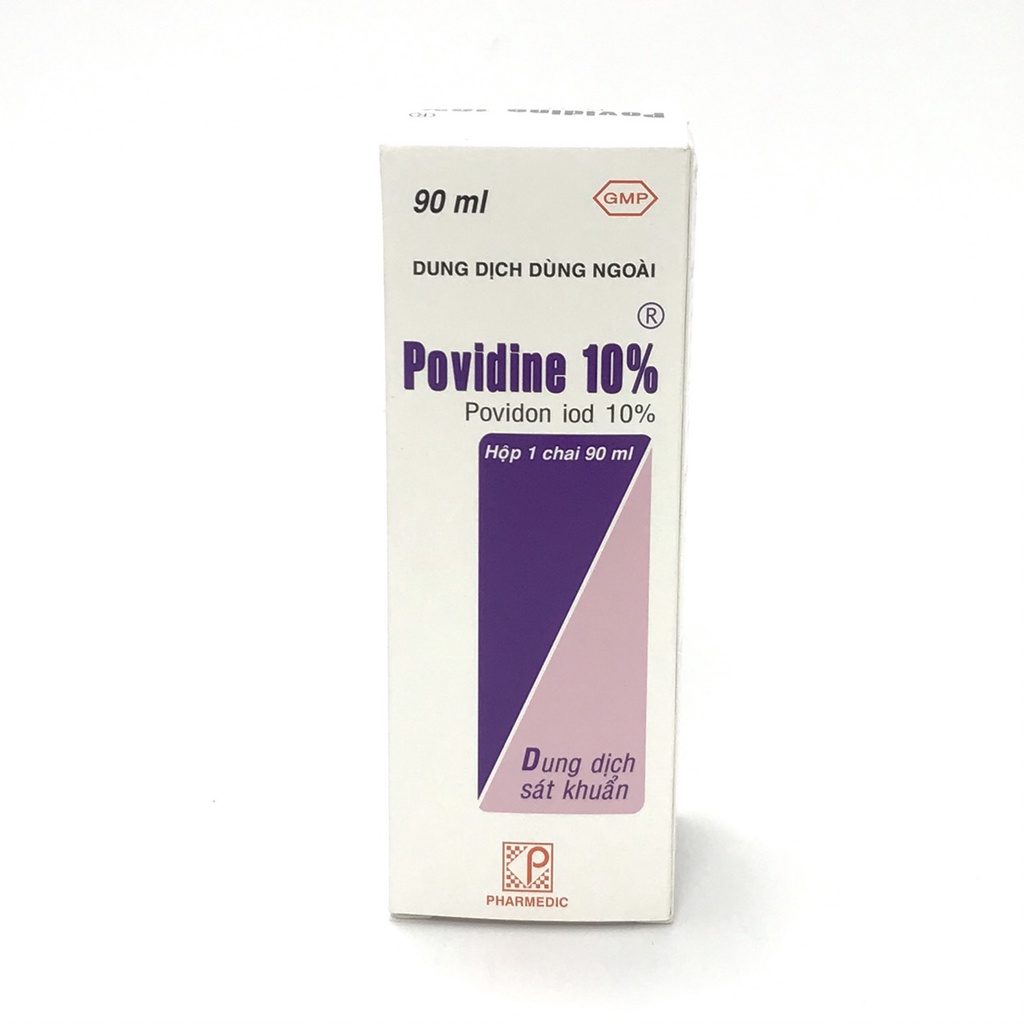 Dung dịch sát khuẩn phẫu thuật Povidine 10% 90ml povidon dùng ngoài da