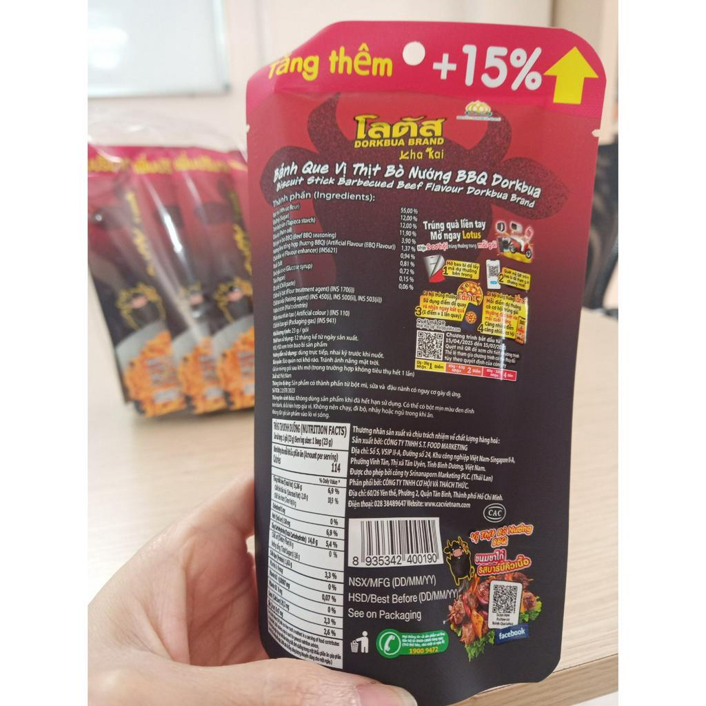 Bim tăm que DOAKBUA Thái Lan Lốc 13 gói 20g/gói Hàng Sản Xuất tại Việt Nam