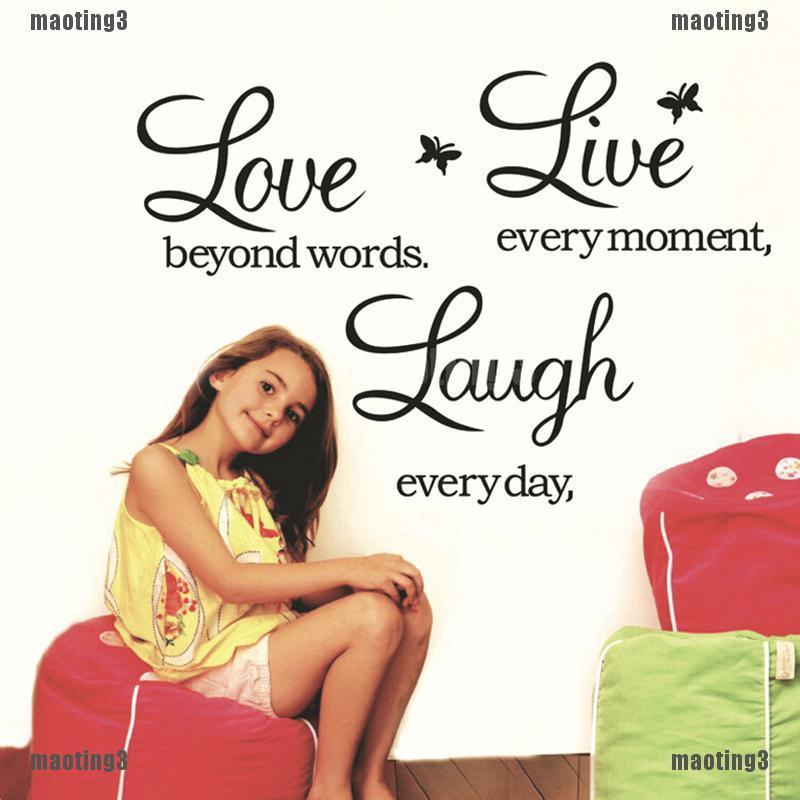❤Bộ chữ dán tường ý nghĩa Live Laught Love