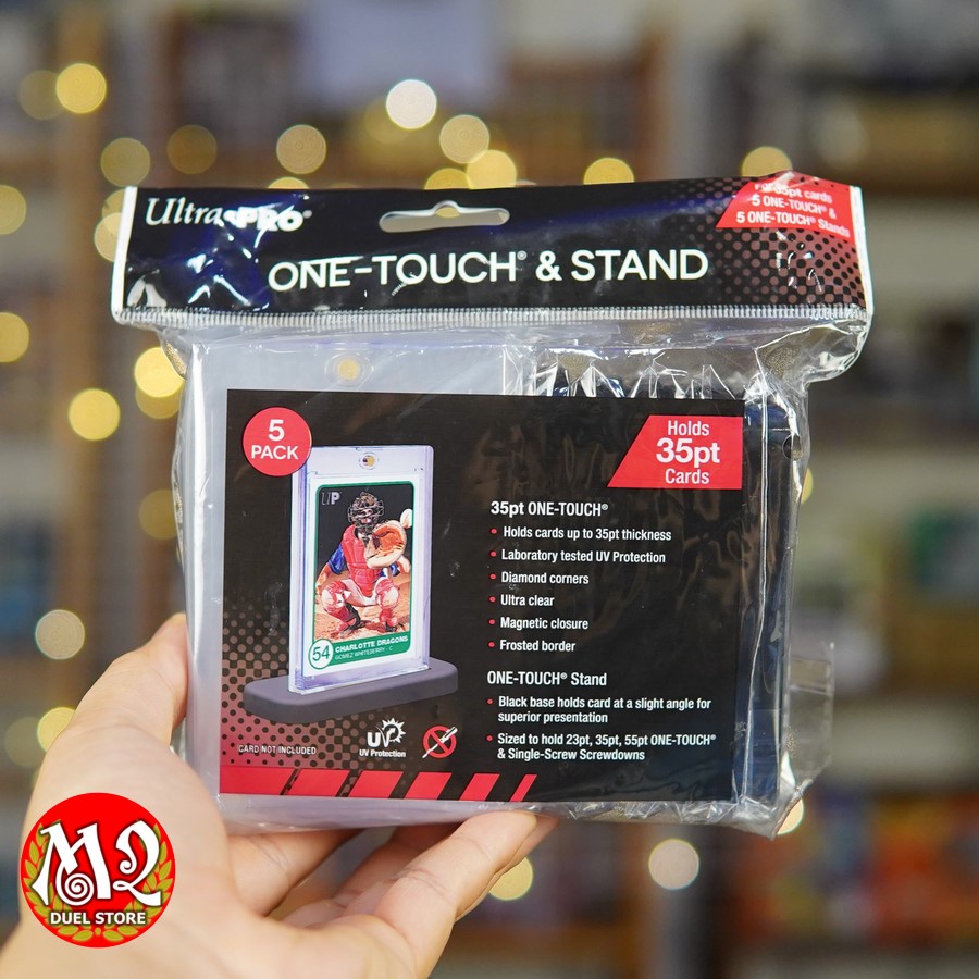 Combo 5 HỘP ONE-TOUCH kèm ĐẾ TRƯNG BÀY cho Yugioh Pokemon ULTRA PRO 35pt USA