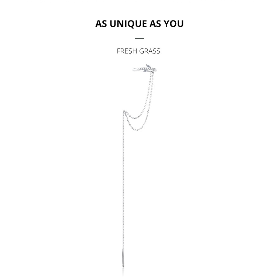 BAMOER 1 Bông Tai bạc 925 DạNg Tua Rua Hai Lớp BSE363