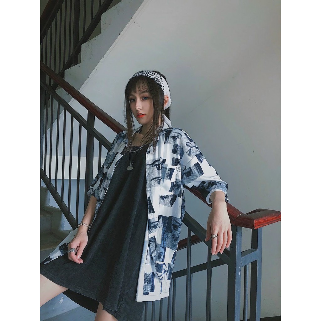 Áo sơ mi tay lỡ nam nữ form rộng ĐÔI MẮT Unisex | BigBuy360 - bigbuy360.vn