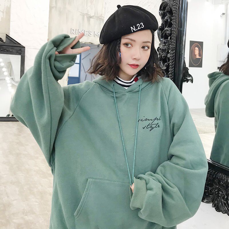 ÁO HOODIE 3 MÀU UNISEX BE TÍM XANH | BigBuy360 - bigbuy360.vn