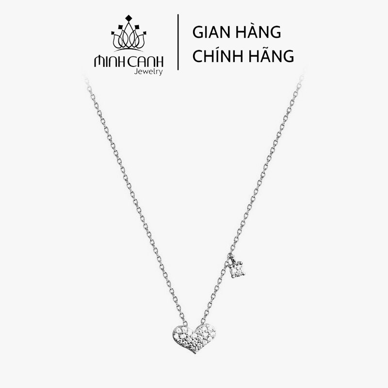 Dây Chuyền Trái Tim Treo Đá Nhỏ Bạc Ta - Minh Canh Jewelry