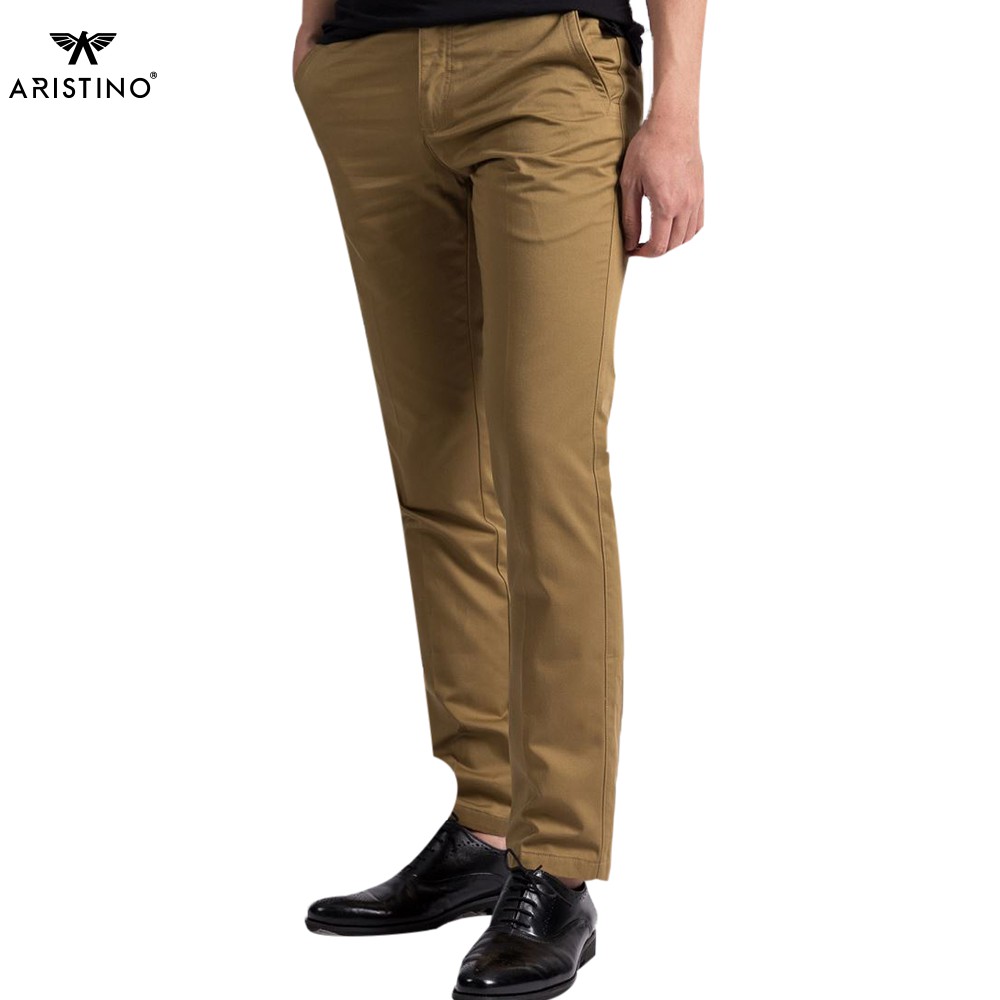 Quần khaki nam ARISTINO dáng Regular fit đứng dáng, chất liệu cotton thoáng mát, thấm hút tốt - AKK005S7