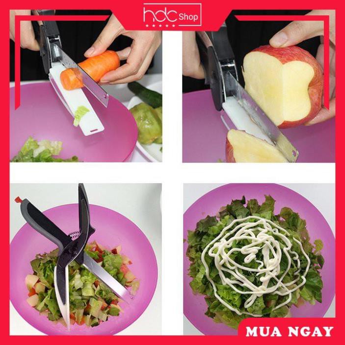 [GIÁ SỐC] Kéo Cắt Rau củ quả đa năng 2in1