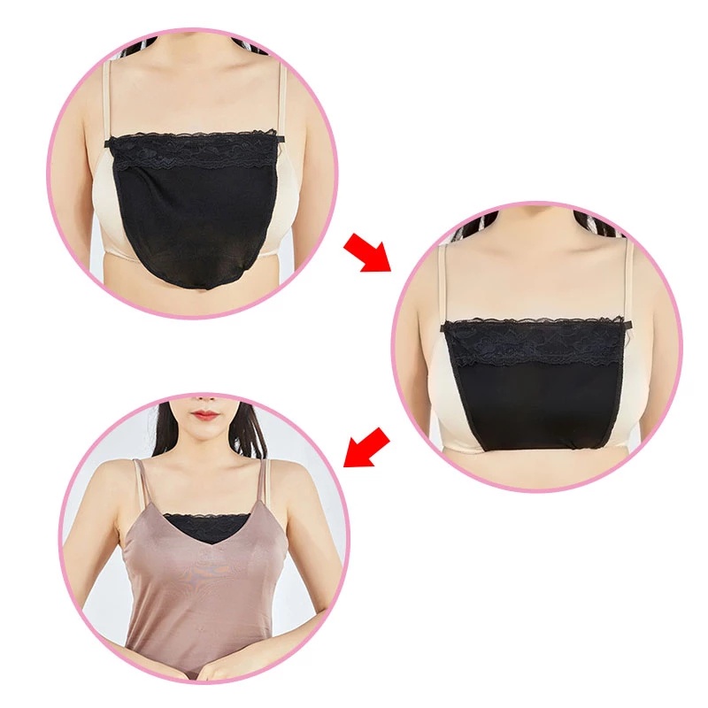 Phụ kiện yếm AIJOLEN cho áo ngực ren lụa chống nhìn trộm