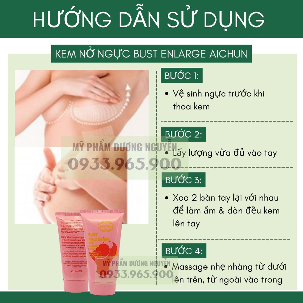 Kem Massage Nở Ngực Bust Enlarge Dưỡng Da Săn Chắc Aichun