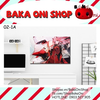 Tranh Canvas Anime Darling in the Franxx Đơn tấm - Nhân vật Zero Two - 02-1