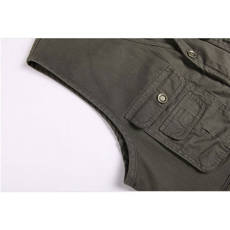 Áo Ghi-Lê Cotton Nhiều Túi Phong Cách Mùa Thu Thời Trang Cho Nam | BigBuy360 - bigbuy360.vn