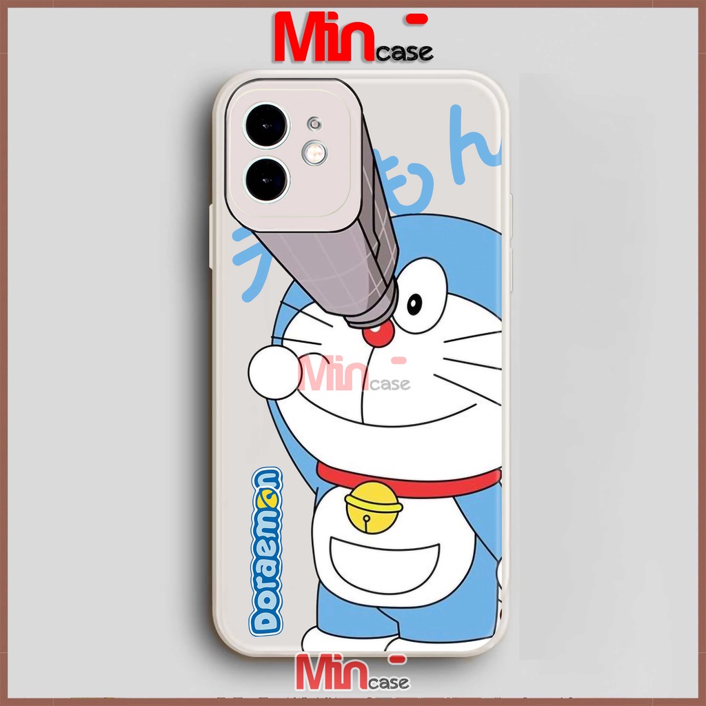 Ốp lưng iPhone cặp đôi anime viền vuông silicon mềm dẻo cho iphone 6/6s/7/8/X/XS/XR/11/12/13 Pro Plus Max Doraemon