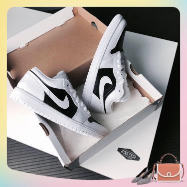 Giày JORDAN 1 Panda màu trắng đen cổ thấp, Giay Sneaker JD1 Low hot trend,chạy bộ,tập gym,đi học full box bill