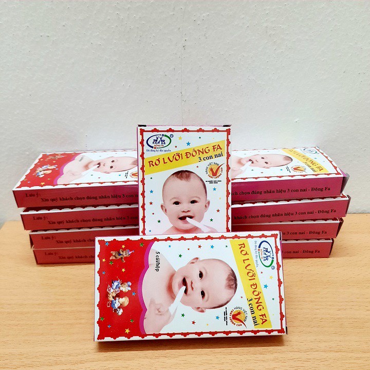 Gạc rơ lưỡi Đông Fa vệ sinh răng miệng rơ lưỡi cho bé hàng Việt Nam xuất khẩu hàng loại 1 chất lượng cao Jinro