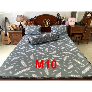 [GIÁ RẺ NHẤT] BỘ DRAP THUN LẠNH HÀN QUỐC MẪU LÁ 4 MÓN