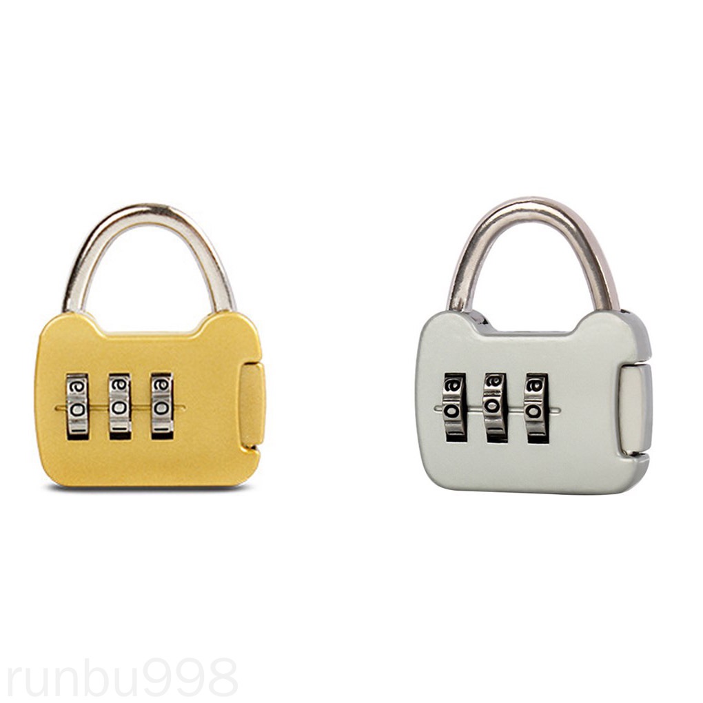 Ổ khóa mật khẩu 3 chữ số mini bằng hợp kim an toàn cho vali hành lý Runbu998
