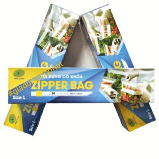TÚI ĐỰNG THỰC PHẨM CÓ KHÓA ZIP SIZE 20*30