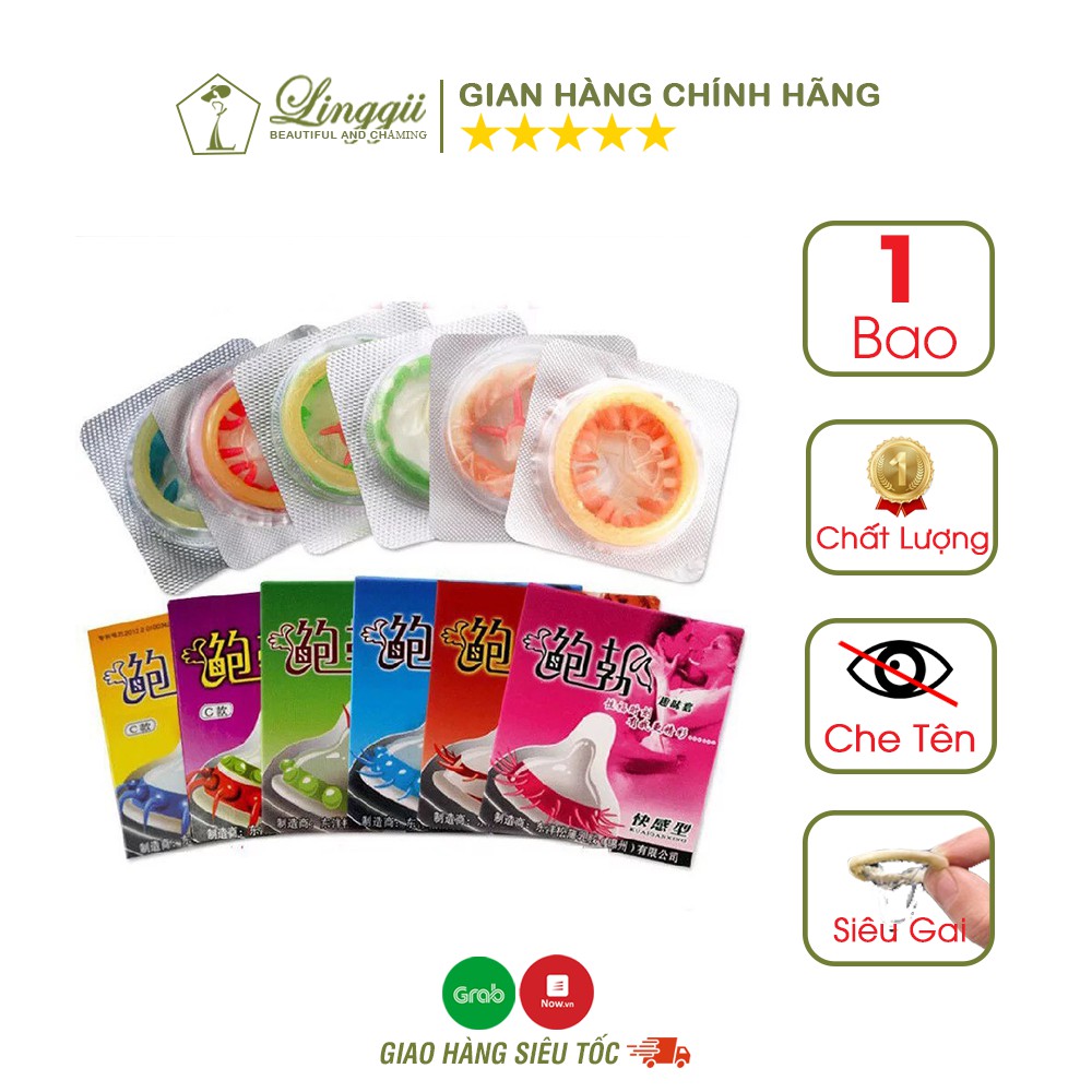 Bao Cao Su Runbo Siêu mỏng gân gai bi Nhiều Gel