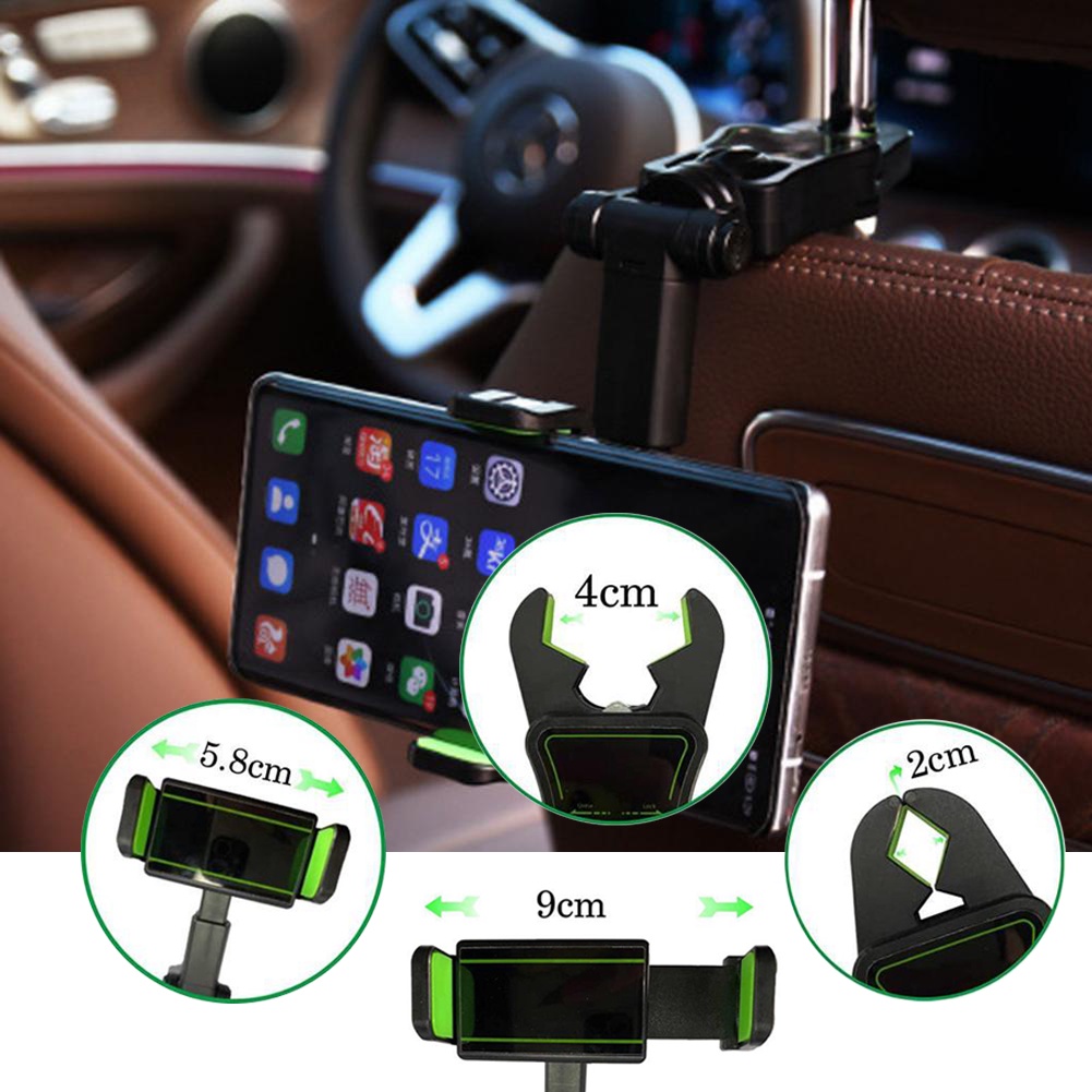 Giá Đỡ Điện Thoại Gắn Sau Ghế Xe Ô Tô Xoay 360 Độ Kẹp Gương Chiếu Hậu