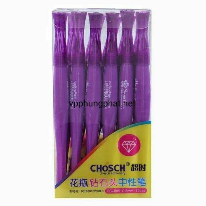 Hộp 12 Bút Nước Kim Cương Chosch CS-885 Hàng Loại 1