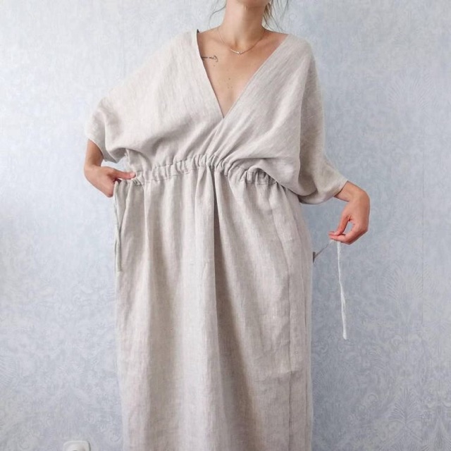 Sale 30% Flower Linen Dress