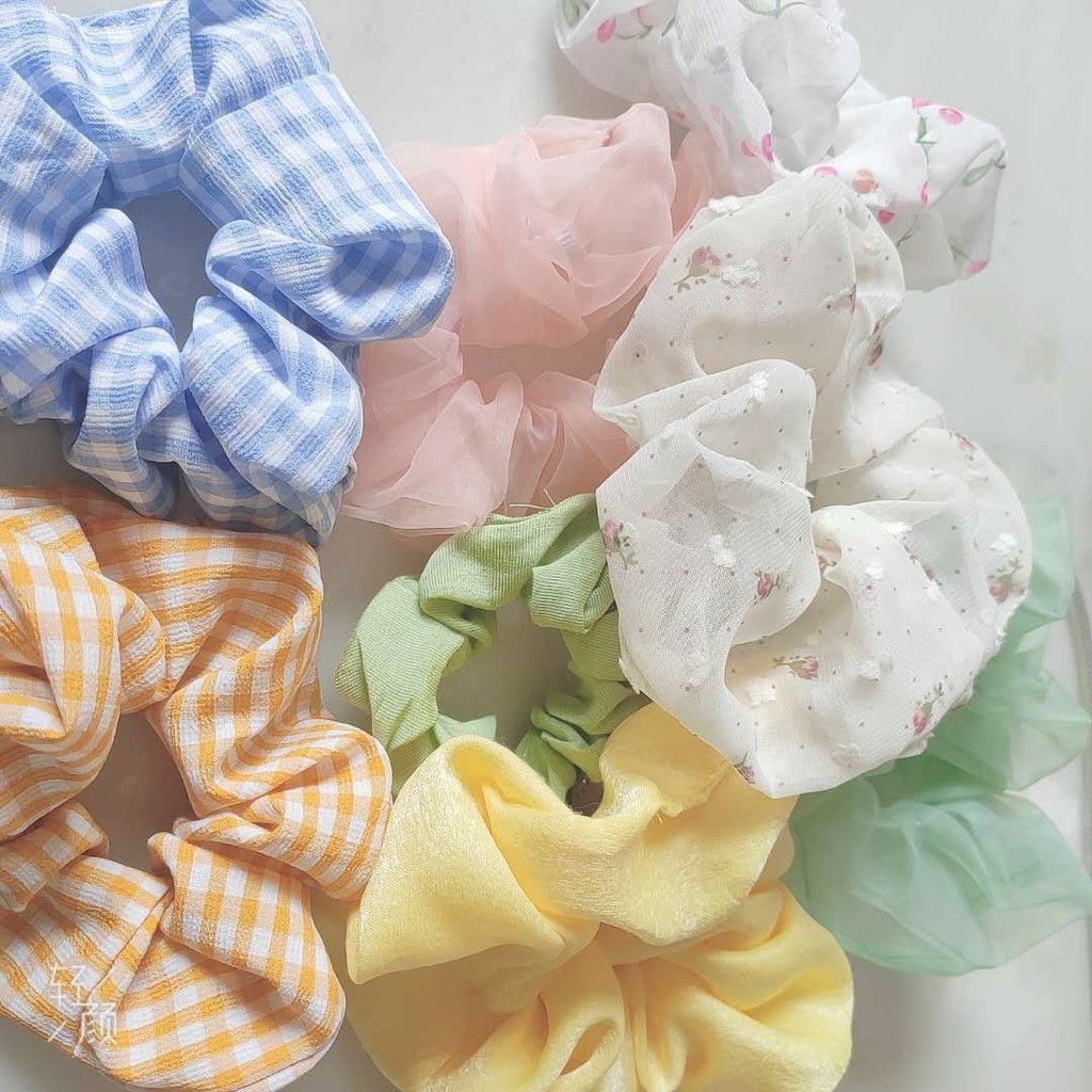 Dây buộc tóc, cột tóc scrunchies màu cổ điển dễ thương YH1727