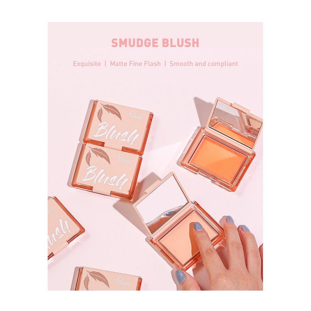 Hộp phấn trang điểm PUDAIER 9 màu lì tùy chọn kèm gương tiện dụng 20G