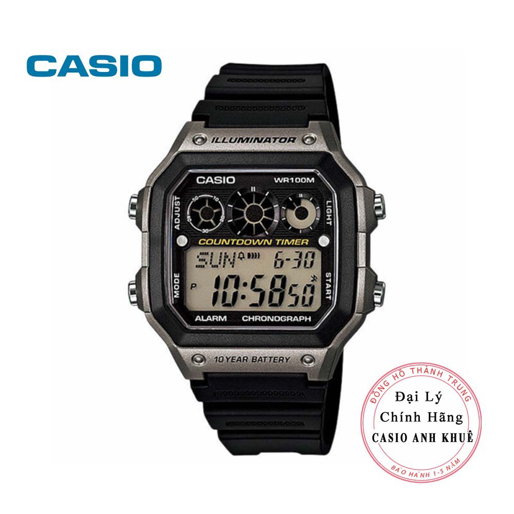 Đồng hồ Nam Casio WorldTime AE-1300WH-8AVDF dây nhựa