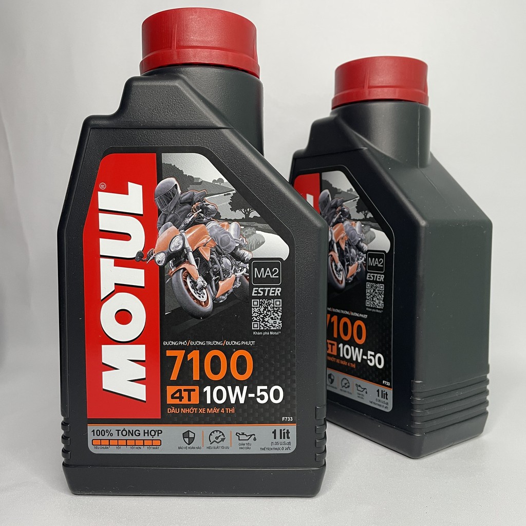 Nhớt MOTUL 7100 10w50 1 Lít (Nhớt xe số tổng hợp hoàn toàn Jaso MA2 SN)