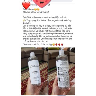 [HÀNG CTY + TEM PHỤ] TẨY TRANG CHACOTT 500ML - MẪU MỚI