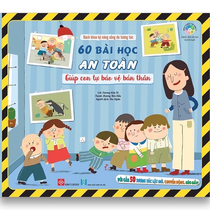 Sách - Bách khoa kỹ năng sống đa tương tác - 60 bài học an toàn - Giúp con tự bảo vệ bản thân