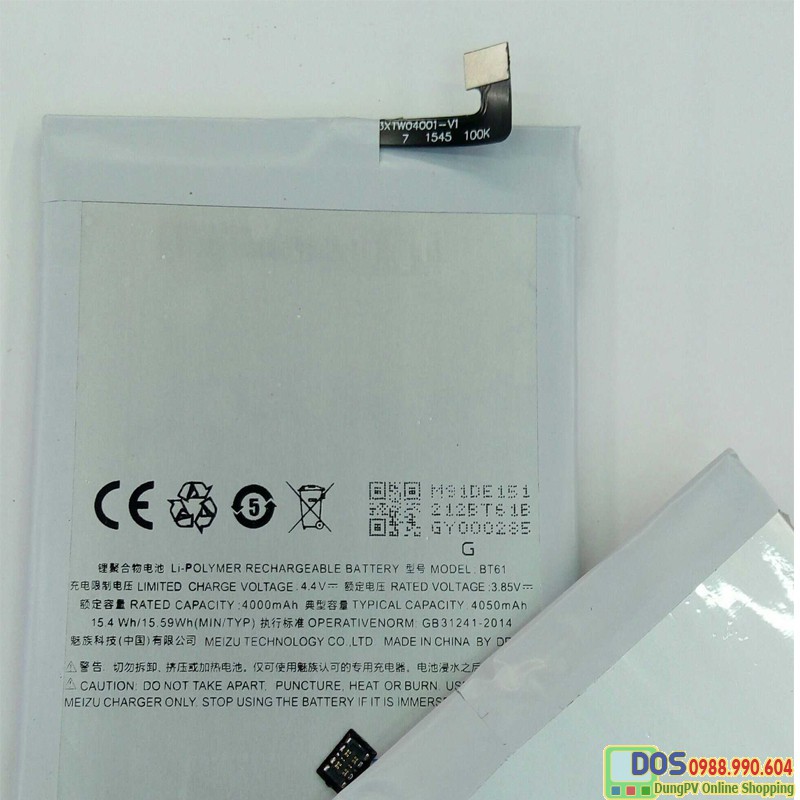 Thay pin meizu m3 note hàng fpt chất lượng bảo hành lâu dài miễn phí công thay