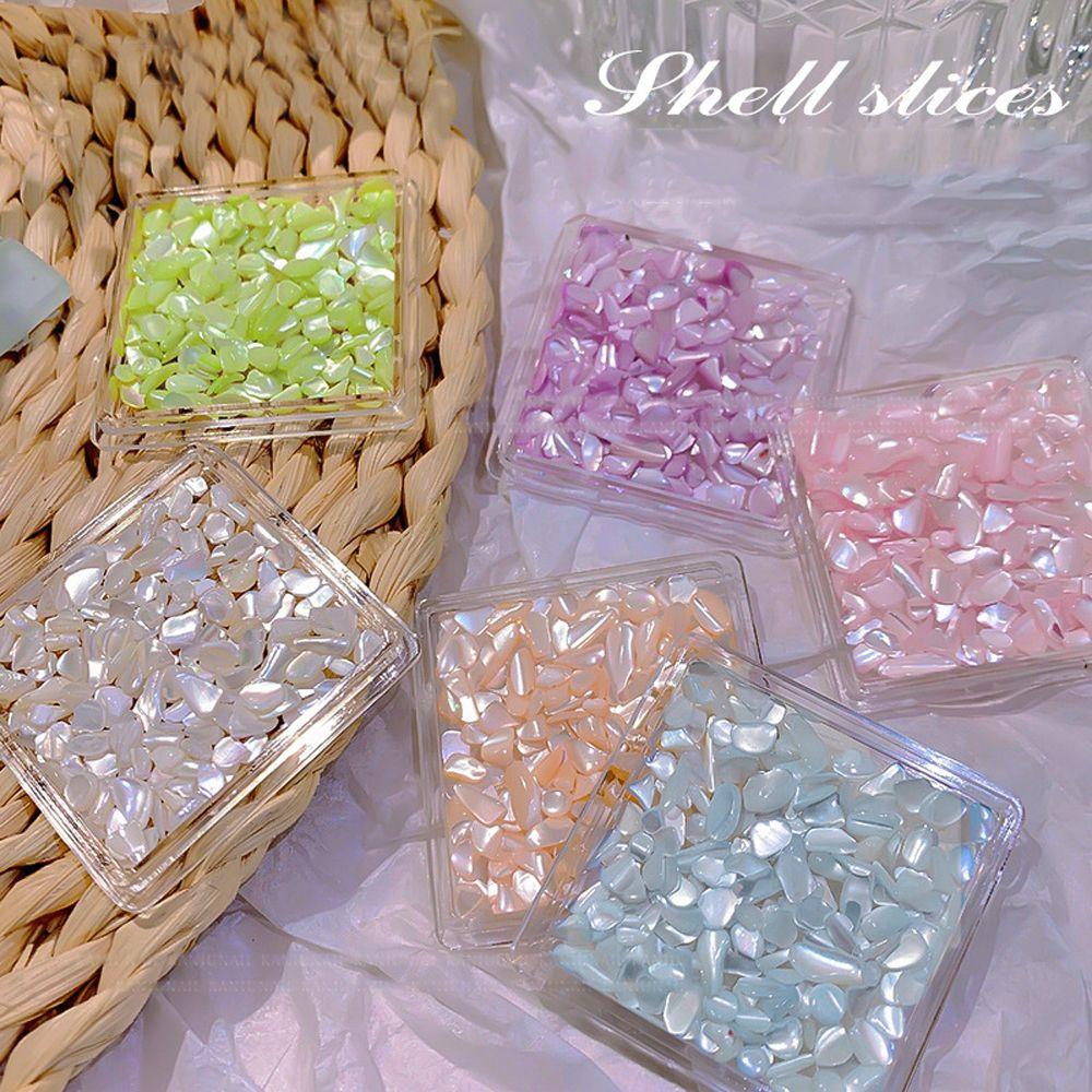 Hộp Phụ Kiện Vỏ Sò 3D Trang Trí Móng Tay DIY