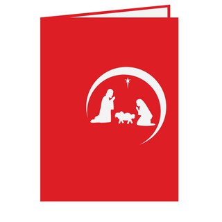 Thiệp 3D Pop Up Hang đá Giáng sinh