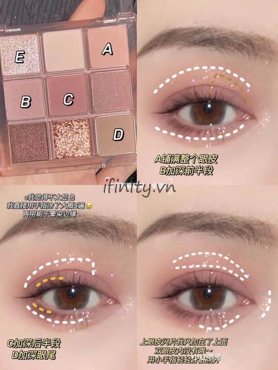 [Hàng mới về] Bảng phấn mắt Danlini 9 màu có nhũ lấp lánh hợp thời trang | BigBuy360 - bigbuy360.vn