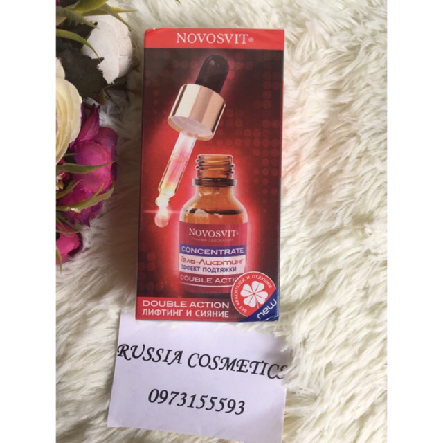Huyết thanh đậm đặc NOVOSVIT Concentrate Double Action chống lão hóa đỏ