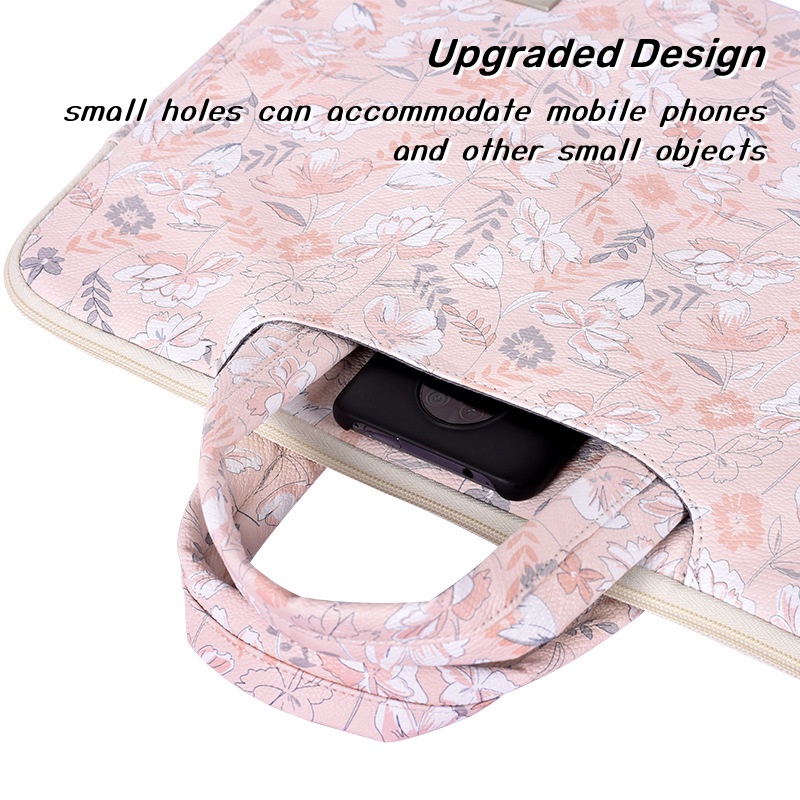 NIXXOS Túi Đựng Laptop/Máy Tính Bảng Họa Tiết Hoa Chống Thấm Nước/Rơi Kèm Quai Xách Tiện Dụng Cho 12 &quot;13&quot; 14 &quot;15&quot; inch