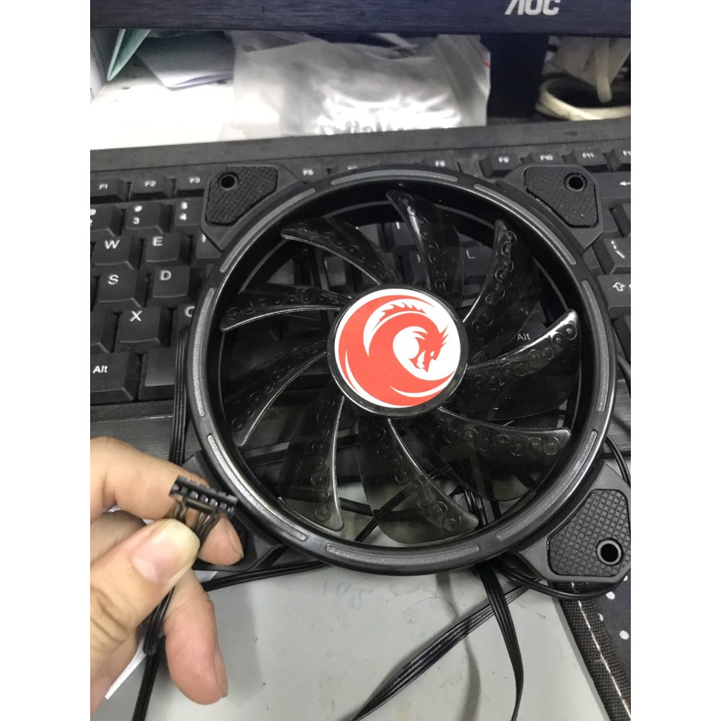 Bộ 5 Fan LED RGB RED DRAGON V9 HUB REMOTE VÍT