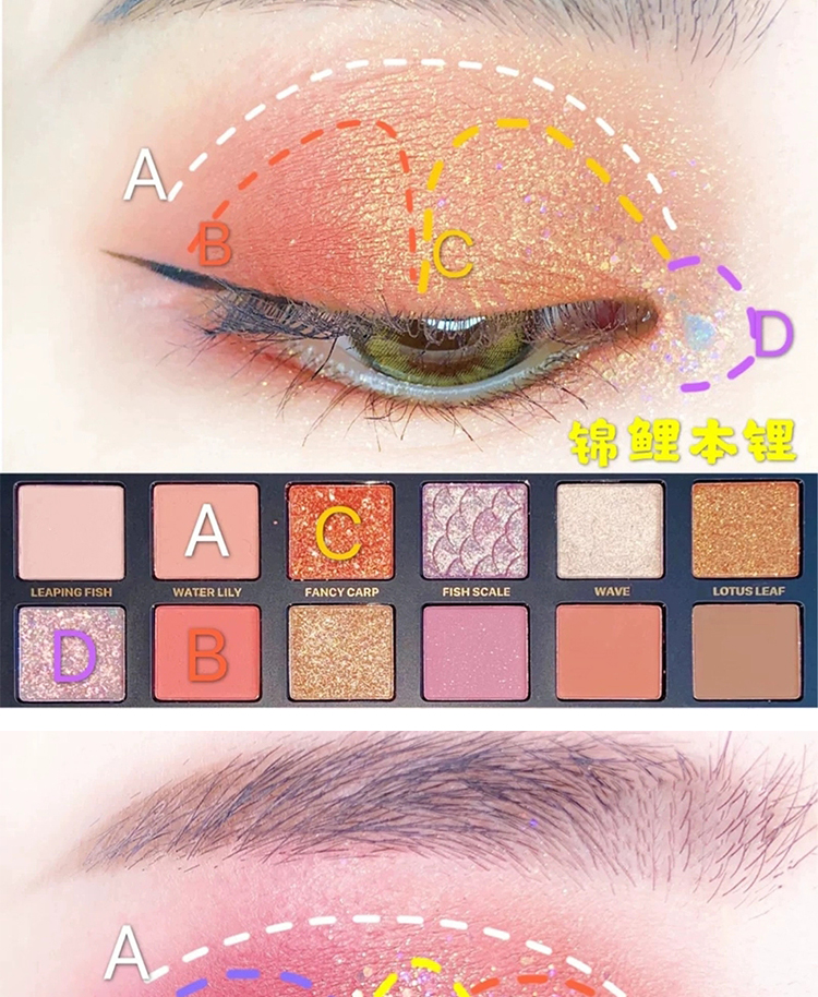 Bảng phấn mắt 12 màu động vật Explorer Eyeshadow Palette kèm cọ hot hit Tiktok cá Koi Hổ Cún | BigBuy360 - bigbuy360.vn